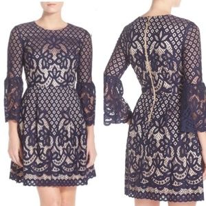 Eliza J Lace Lined Bell Sleeve Fancy Party Dress Thanksgiving Christmas
